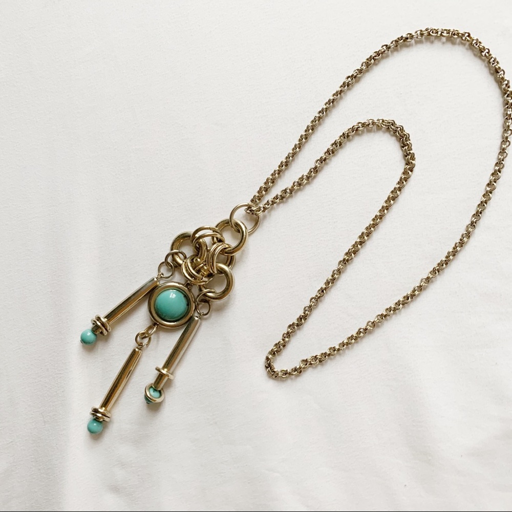 Statement Necklace with Turquoise Details